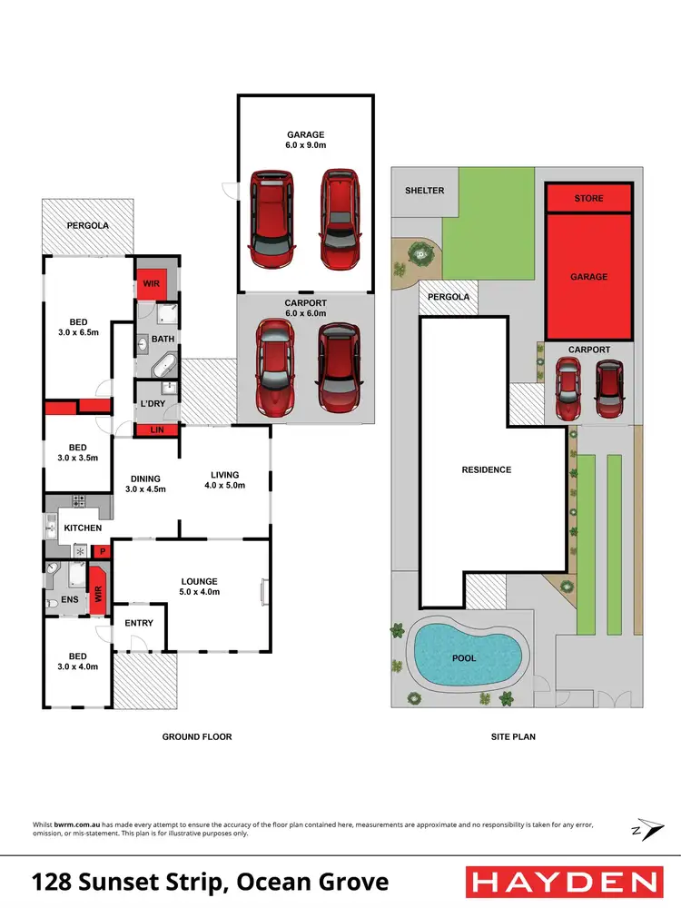 Floorplan of Homely house listing, 128 Sunset Strip, Ocean Grove VIC 3226