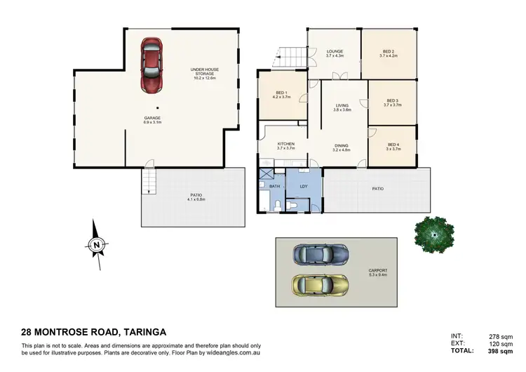 Floorplan of Homely house listing, 28 Montrose Road, Taringa QLD 4068