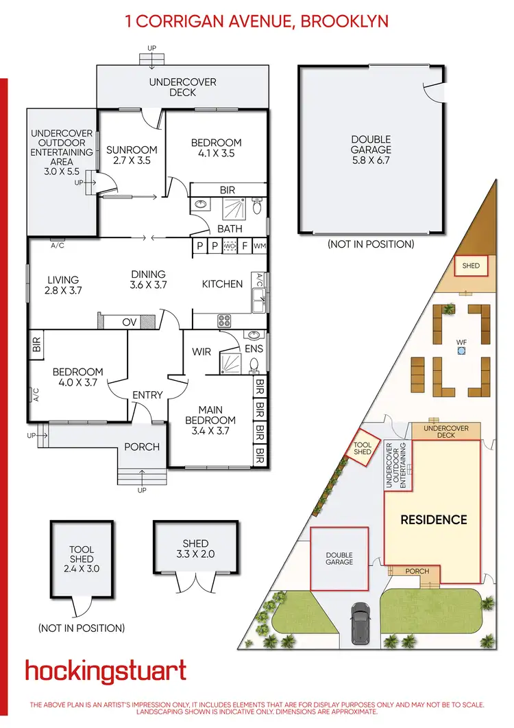 Floorplan of Homely house listing, 1 Corrigan Avenue, Brooklyn VIC 3012