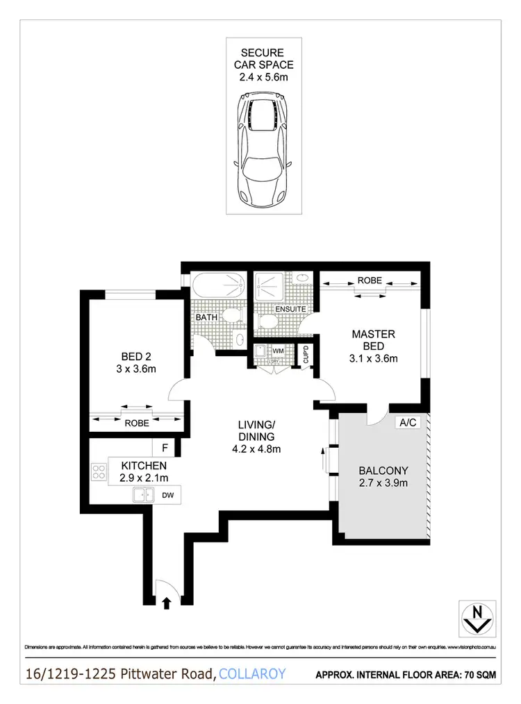 Floorplan of Homely apartment listing, 16/1219-1225 Pittwater Road, Collaroy NSW 2097