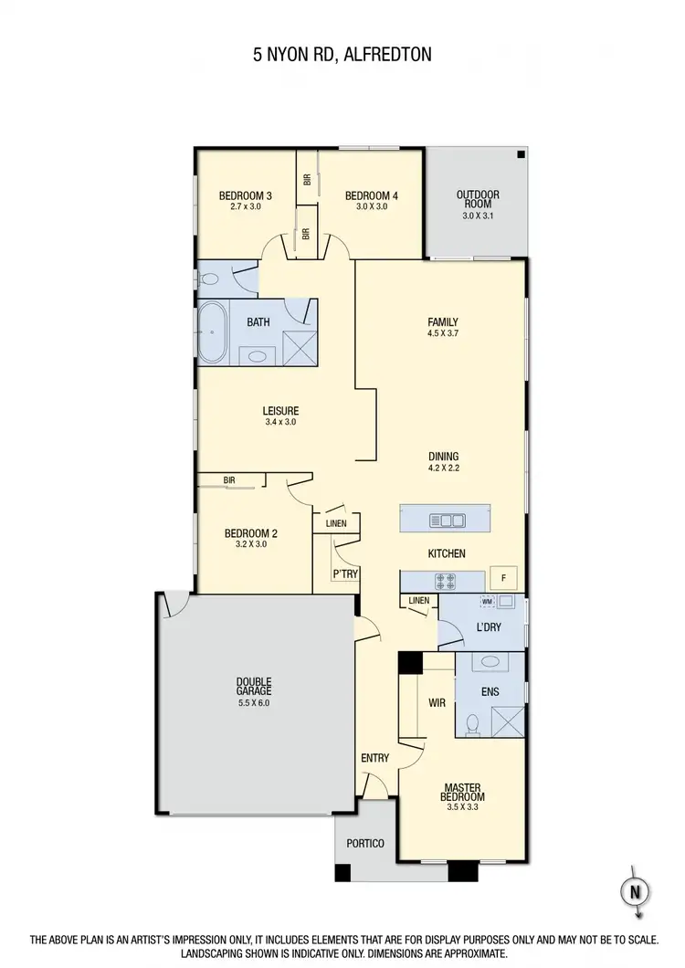 Floorplan of Homely house listing, 5 Nyon Road, Alfredton VIC 3350