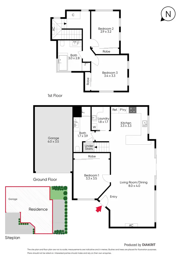 Floorplan of Homely townhouse listing, 3/21 Bloomfield Avenue, Maribyrnong VIC 3032
