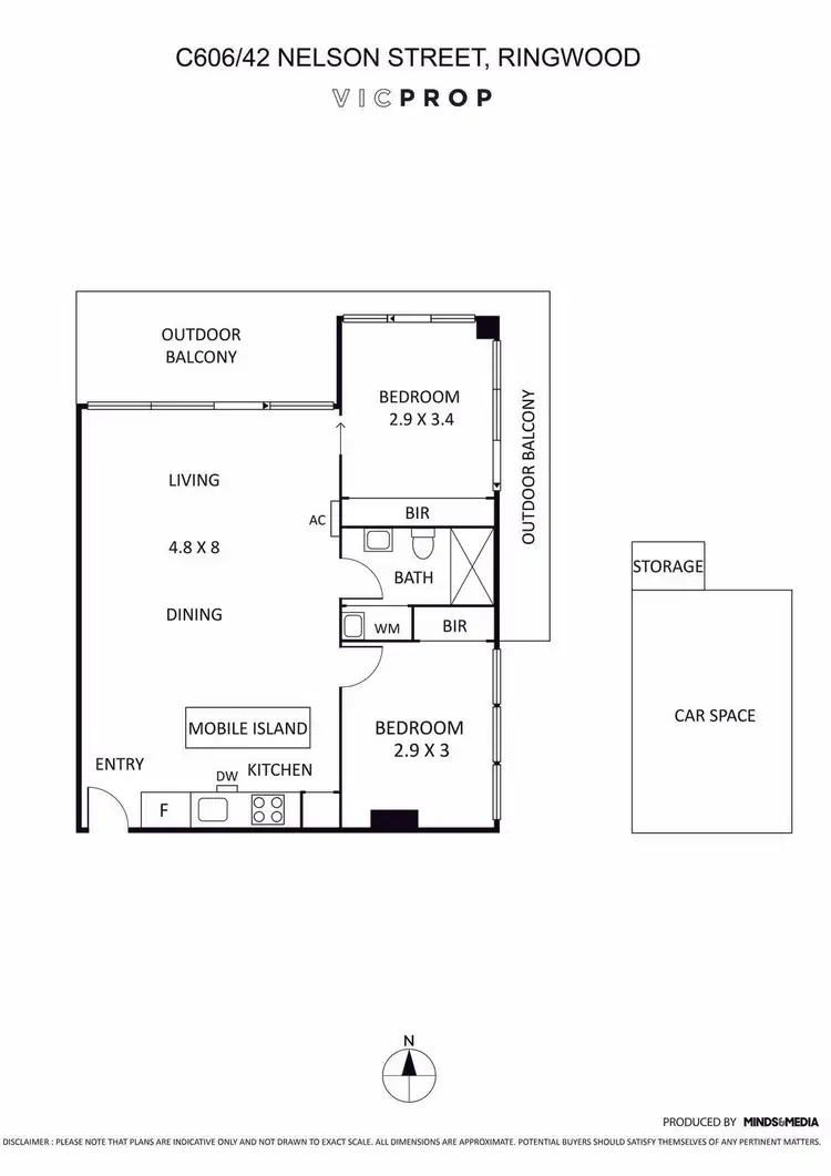 Floorplan of Homely apartment listing, C606/42 Nelson Street, Ringwood VIC 3134