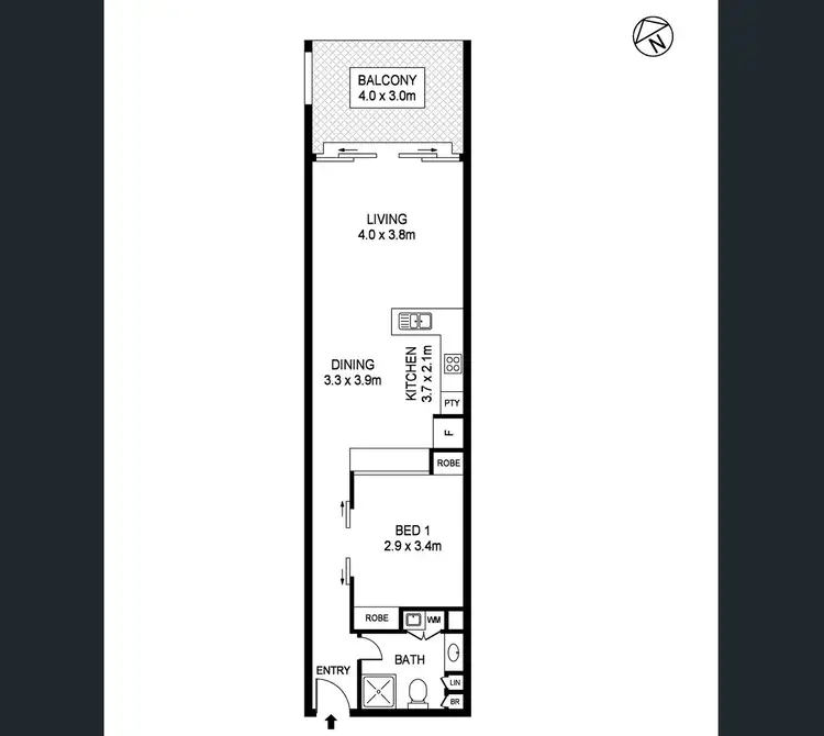Floorplan of Homely apartment listing, 1010/102 Esplanade, Darwin City NT 800