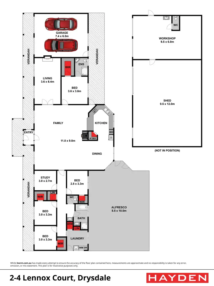 Floorplan of Homely house listing, 2-4 Lennox Court, Drysdale VIC 3222