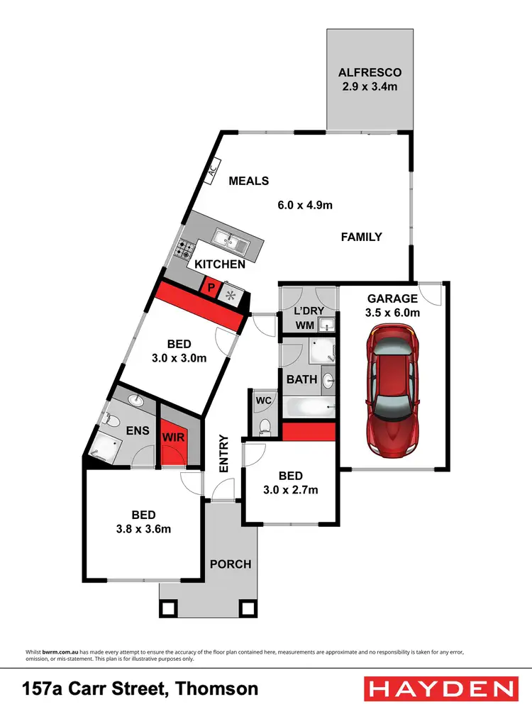 Floorplan of Homely house listing, 157A Carr Street, Thomson VIC 3219
