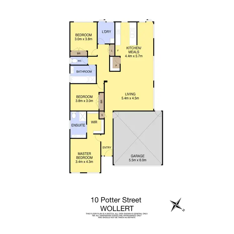 Floorplan of Homely house listing, 10 Potter Street, Wollert VIC 3750