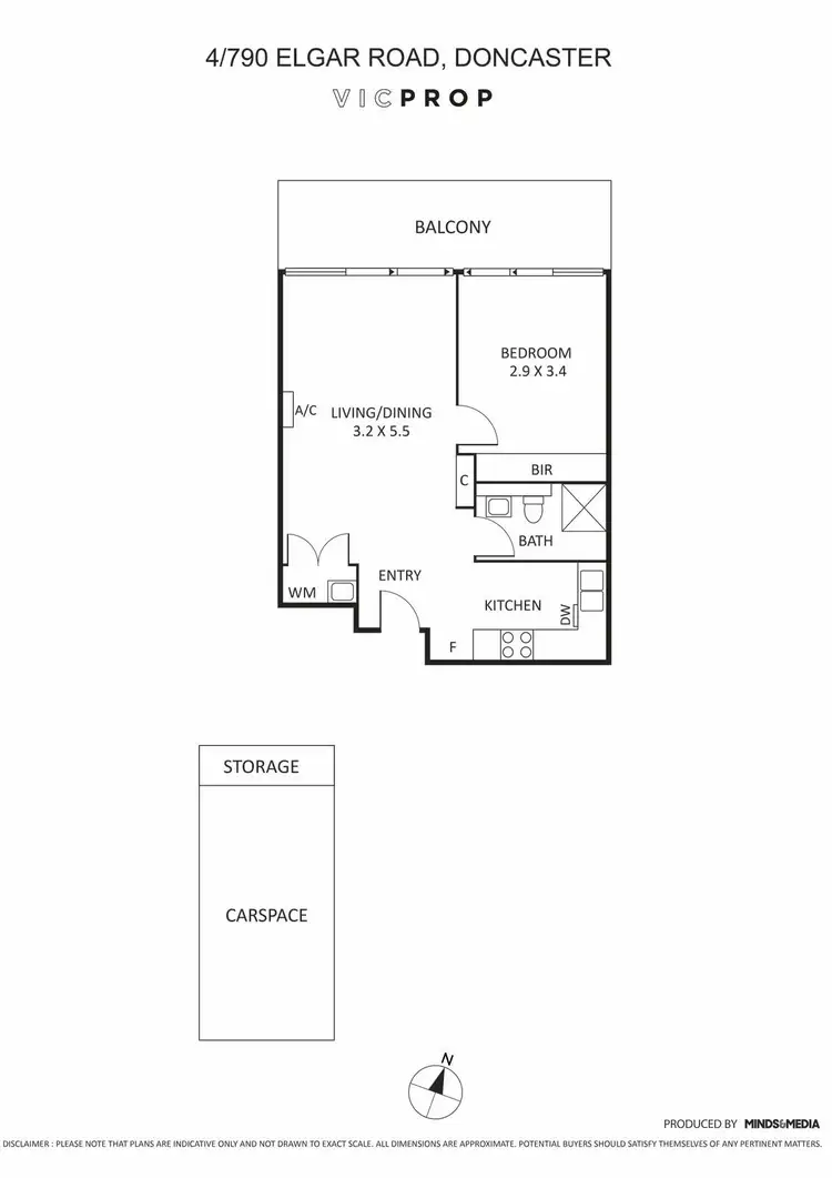 Floorplan of Homely apartment listing, 4/790 Elgar Road, Doncaster VIC 3108