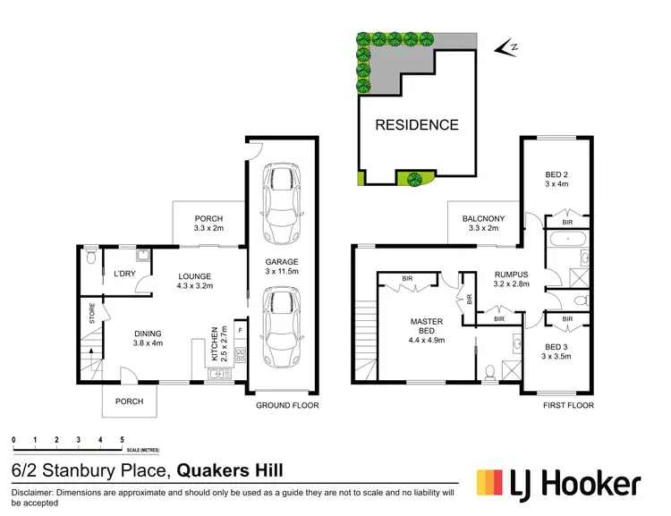 Floorplan of Homely townhouse listing, 6/2 Stanbury Place, Quakers Hill NSW 2763
