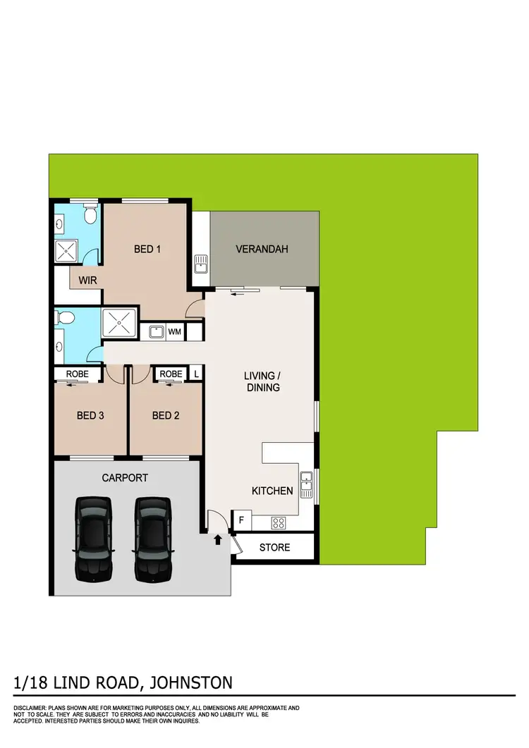 Floorplan of Homely apartment listing, 1/18 Lind Road, Johnston NT 832