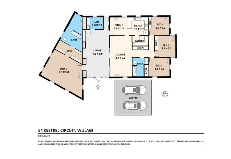 Floorplan of Homely house listing, 54 Kestrel Circuit, Wulagi NT 812