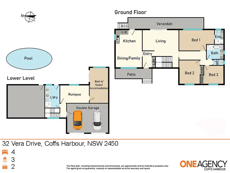 Floorplan of Homely house listing, 32 Vera Drive, Coffs Harbour NSW 2450