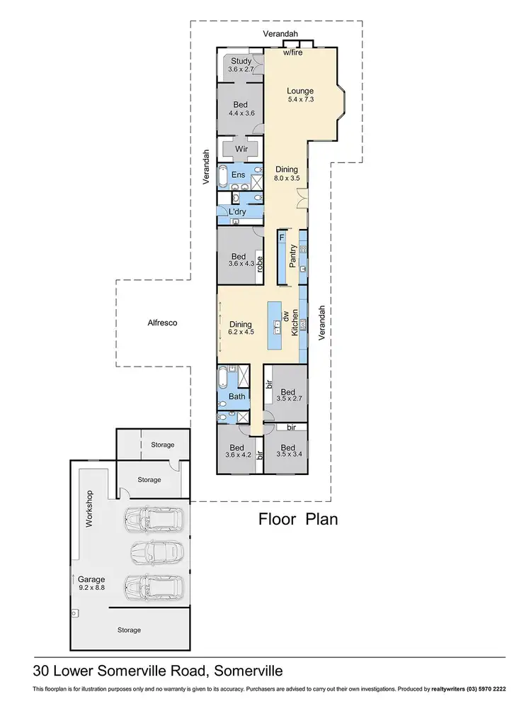 Floorplan of Homely rural property listing, 30 Lower Somerville Road, Somerville VIC 3912