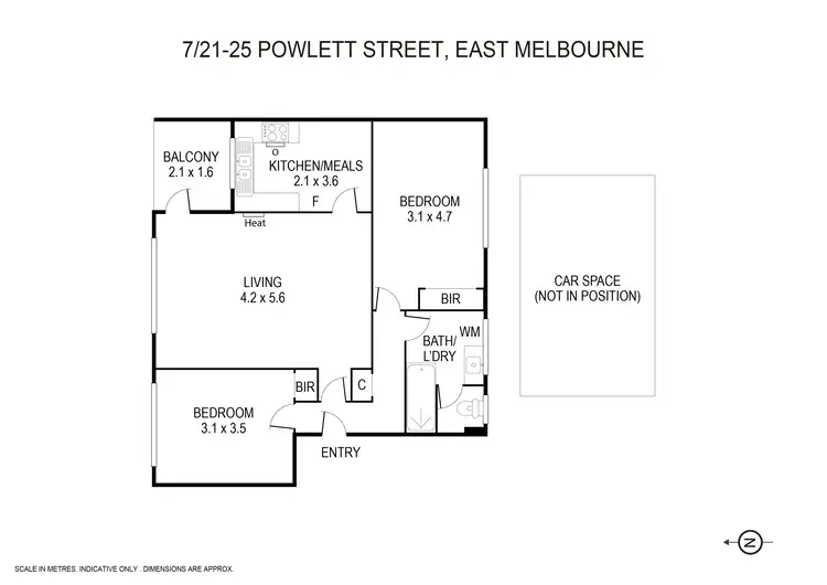 Floorplan of Homely apartment listing, 7/21-25 Powlett Street, East Melbourne VIC 3002