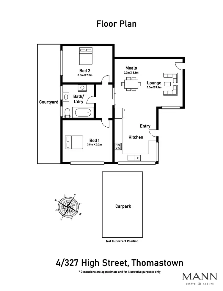 Floorplan of Homely unit listing, 4/327 High Street, Thomastown VIC 3074