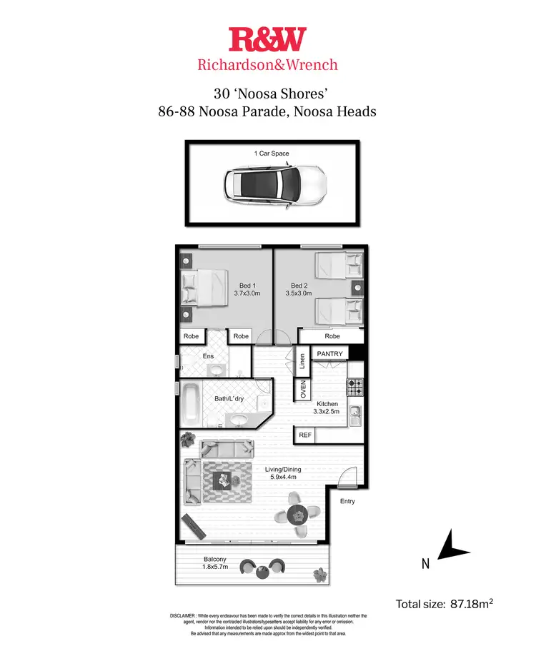 Floorplan of Homely apartment listing, 30/86-88 Noosa Parade, Noosa Heads QLD 4567