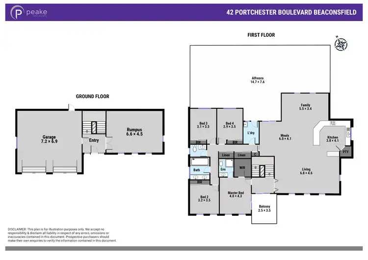 Floorplan of Homely house listing, 42 Portchester Boulevard, Beaconsfield VIC 3807