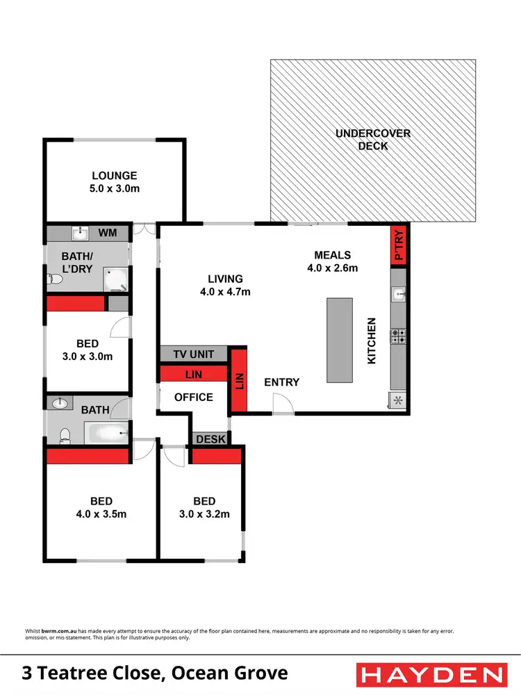 Floorplan of Homely house listing, 3 Teatree Close, Ocean Grove VIC 3226