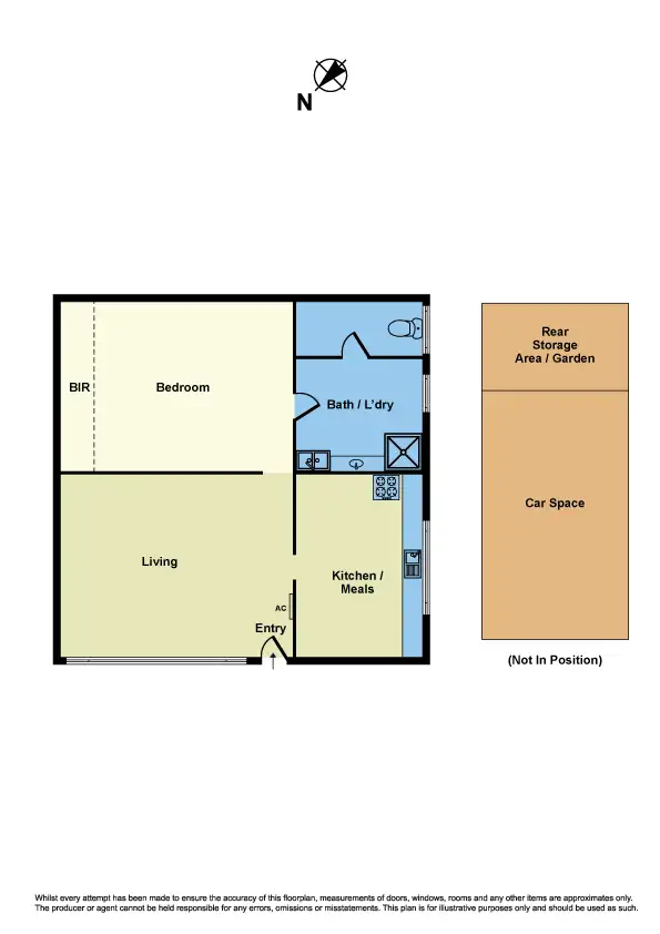 Floorplan of Homely unit listing, 1/66A Verdon Street, Williamstown VIC 3016