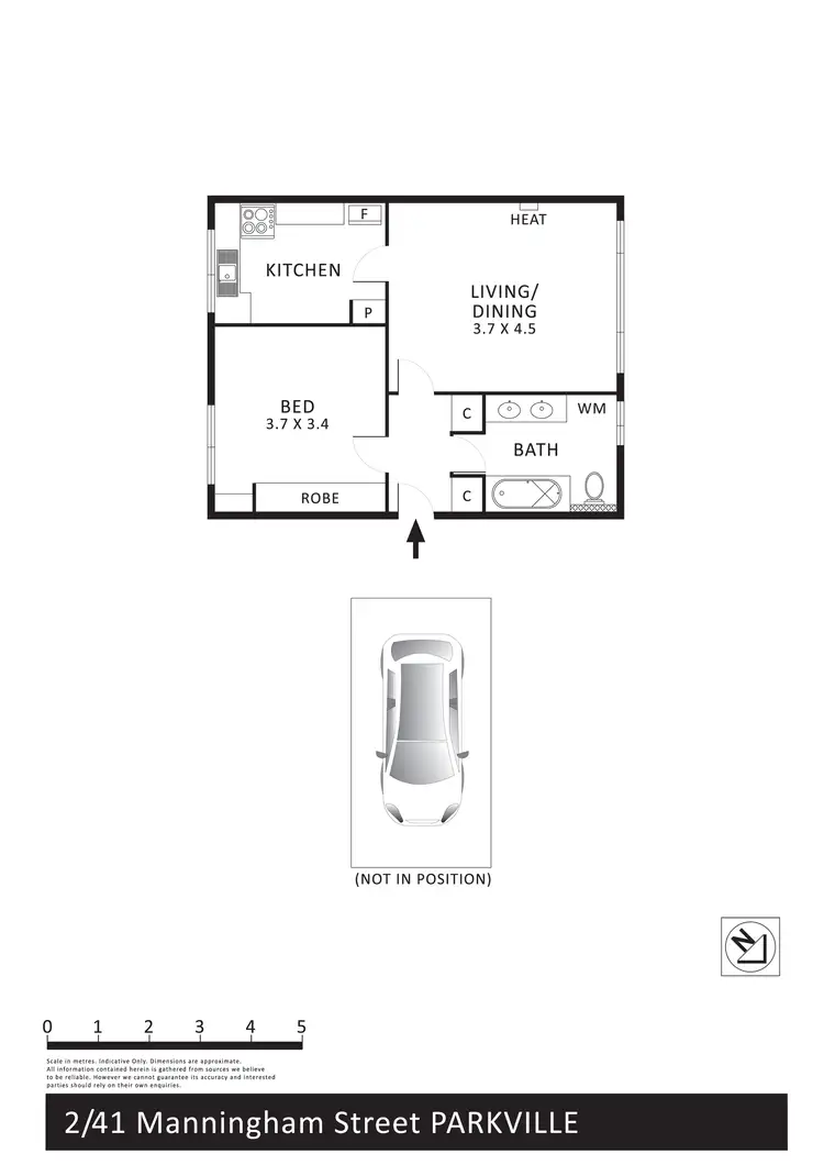 Floorplan of Homely apartment listing, 2/41 Manningham Street, Parkville VIC 3052