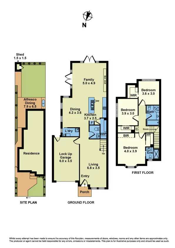 Floorplan of Homely townhouse listing, 43 Milford Street, Newport VIC 3015