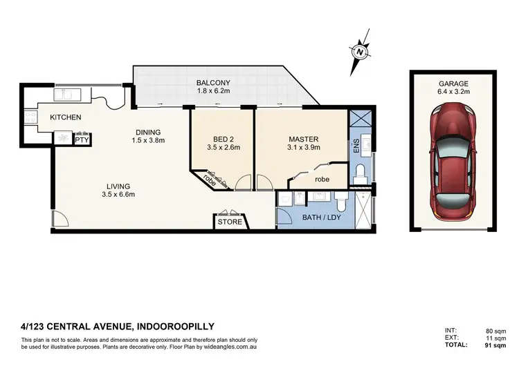 Floorplan of Homely unit listing, 4/123 Central Avenue, Indooroopilly QLD 4068