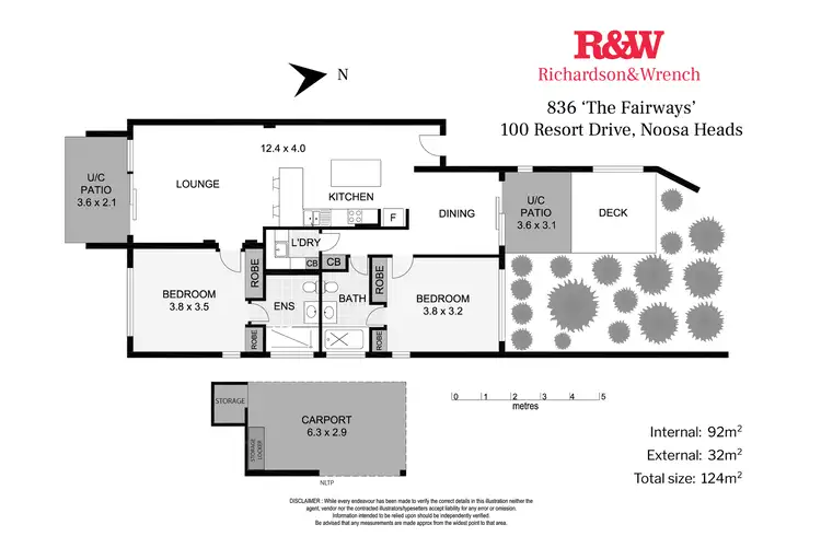 Floorplan of Homely apartment listing, 836/100 Resort Drive, Noosa Heads QLD 4567