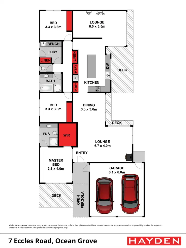 Floorplan of Homely house listing, 7 Eccles Road, Ocean Grove VIC 3226