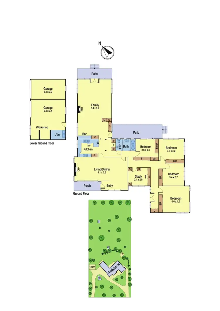 Floorplan of Homely house listing, 42 Kent Hughes Road, Eltham VIC 3095