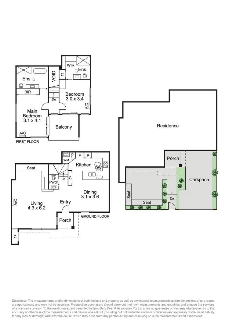 Floorplan of Homely townhouse listing, 1/6 Nottage Street, St Kilda East VIC 3183