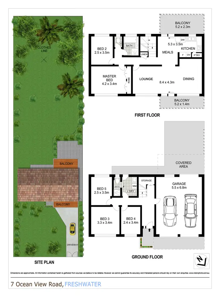 Floorplan of Homely house listing, 7 Ocean View Road, Freshwater NSW 2096