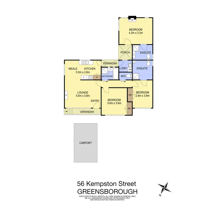 Floorplan of Homely house listing, 56 Kempston Street, Greensborough VIC 3088