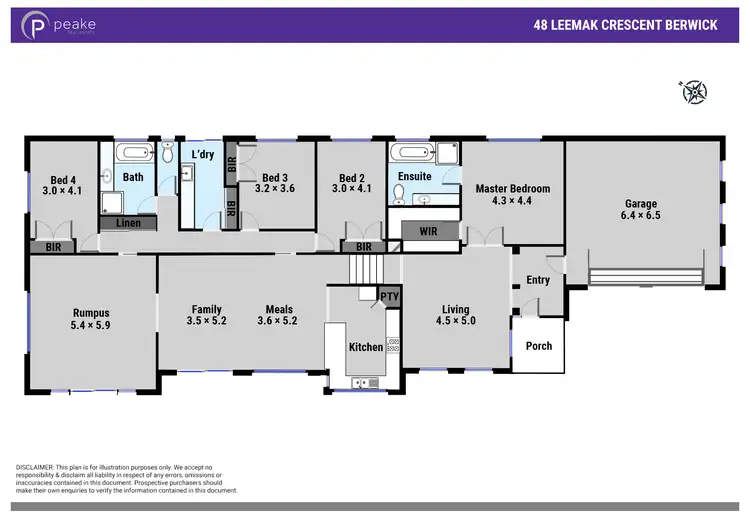 Floorplan of Homely house listing, 48 Leemak Crescent, Berwick VIC 3806