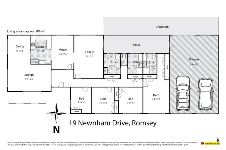 Floorplan of Homely house listing, 19 Newnham Drive, Romsey VIC 3434