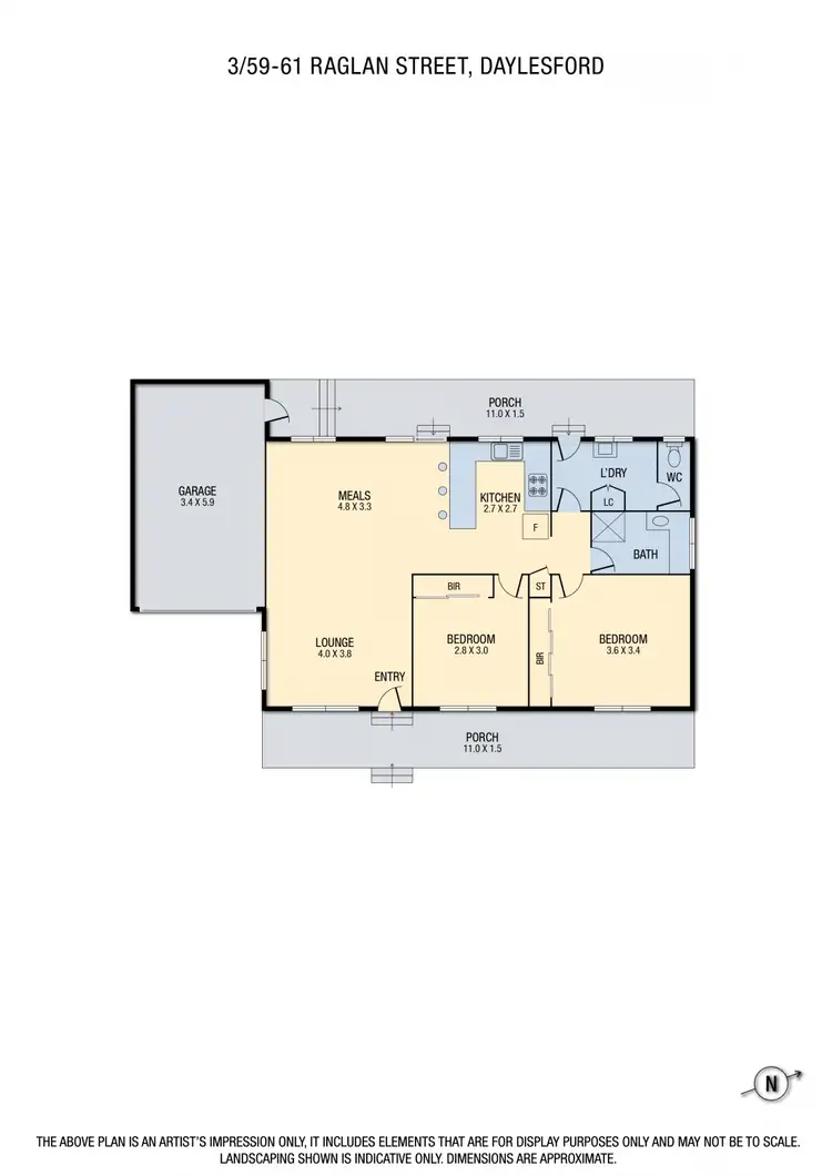 Floorplan of Homely house listing, 3/61 Raglan Street, Daylesford VIC 3460