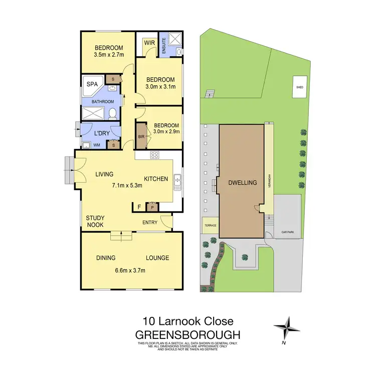 Floorplan of Homely house listing, 10 Larnook Close, Greensborough VIC 3088
