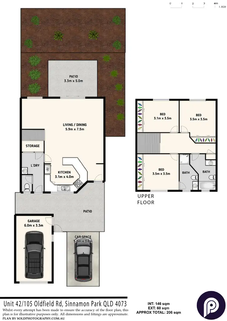Floorplan of Homely townhouse listing, 42/105 Oldfield Road, Sinnamon Park QLD 4073
