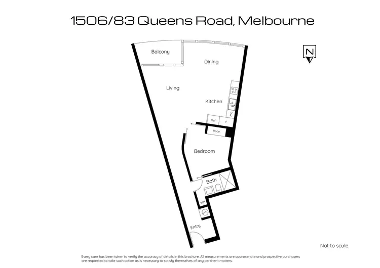Floorplan of Homely apartment listing, 1506/83 Queens Road, Melbourne VIC 3004