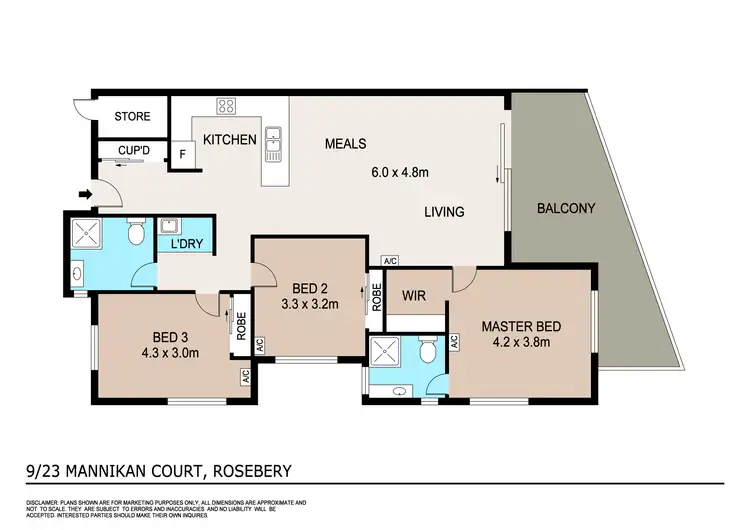 Floorplan of Homely apartment listing, 9/23 Mannikan Court, Bakewell NT 832