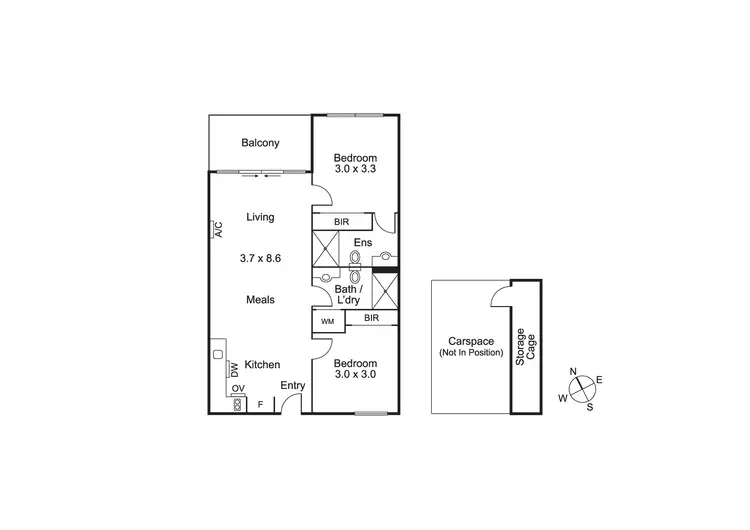 Floorplan of Homely apartment listing, 307/154 Elgar Road, Box Hill South VIC 3128