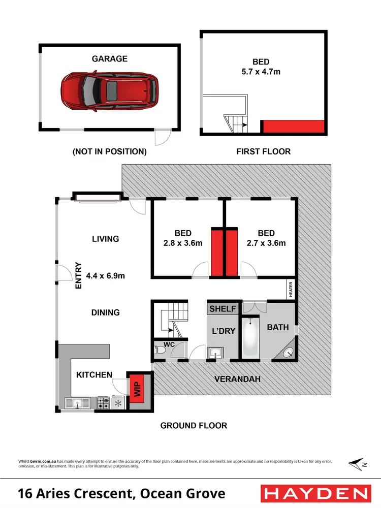 Floorplan of Homely house listing, 16 Aries Crescent, Ocean Grove VIC 3226
