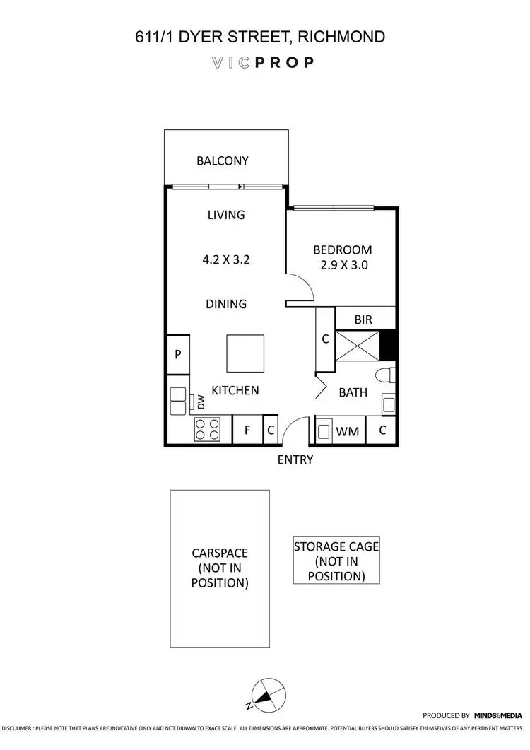 Floorplan of Homely apartment listing, 611 & 815/1 Dyer Street, Richmond VIC 3121