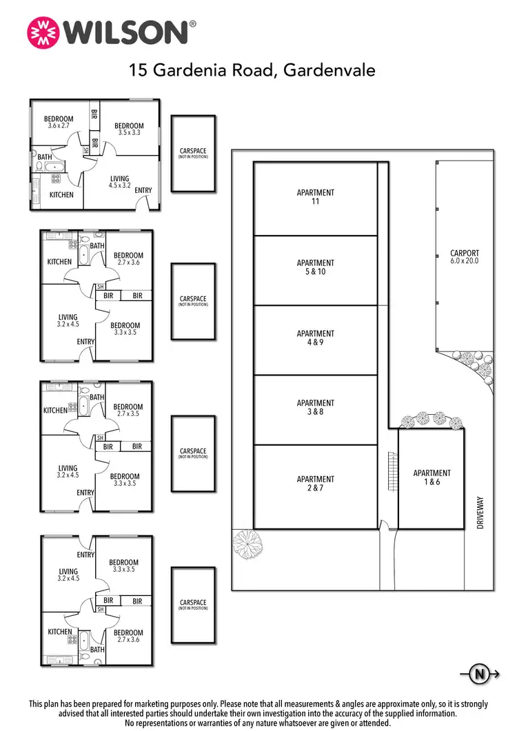 Floorplan of Homely block of units listing, 1-11/15 Gardenia Road, Gardenvale VIC 3185