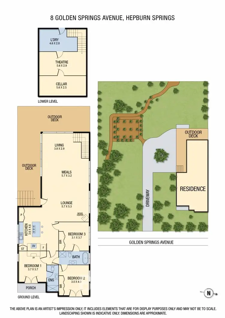 Floorplan of Homely house listing, 8 Golden Springs Avenue, Hepburn Springs VIC 3461