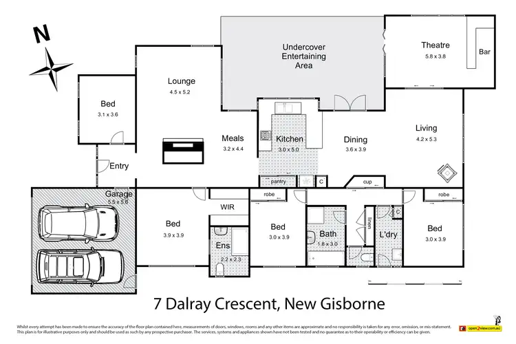 Floorplan of Homely house listing, 7 Dalray Crescent, New Gisborne VIC 3438