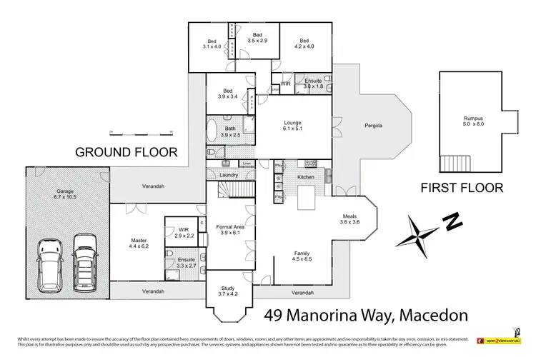 Floorplan of Homely house listing, 49 Manorina Way, Macedon VIC 3440