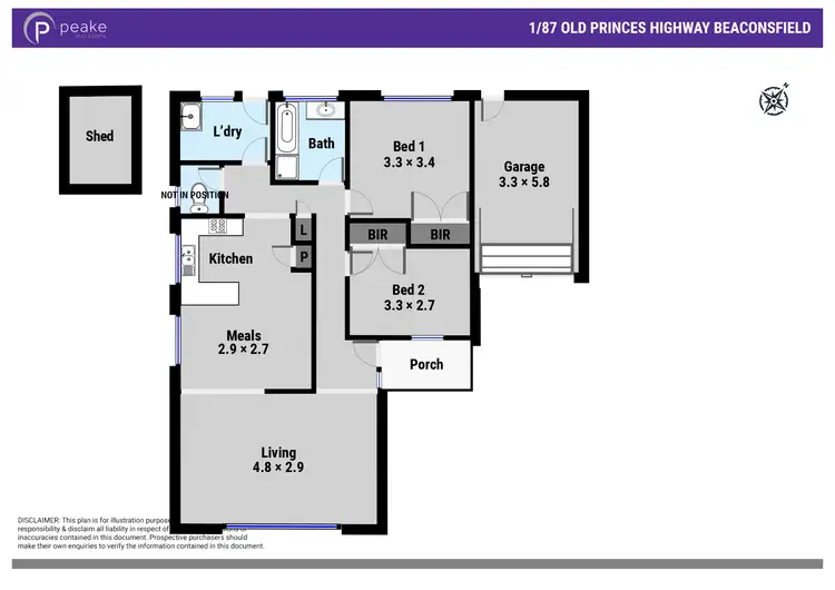 Floorplan of Homely unit listing, 1/87 Old Princes Highway, Beaconsfield VIC 3807