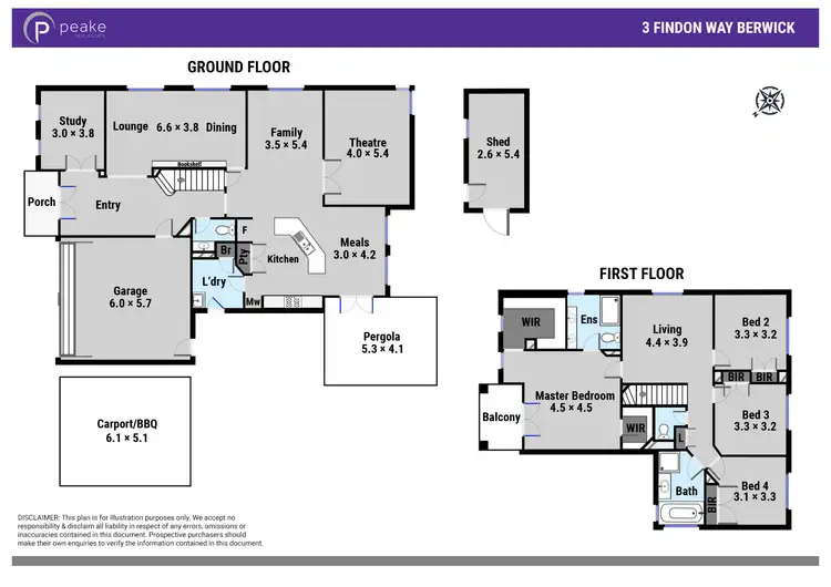 Floorplan of Homely house listing, 3 Findon Way, Berwick VIC 3806