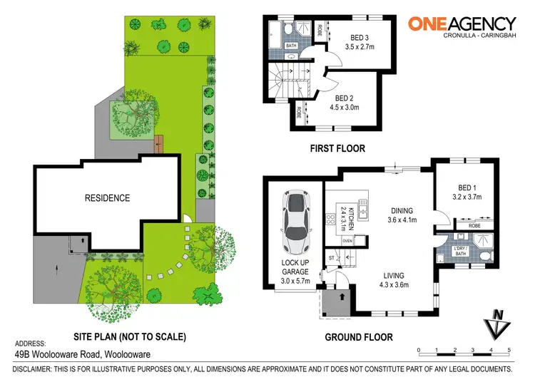 Floorplan of Homely semi-detached listing, 49B Woolooware Road, Woolooware NSW 2230