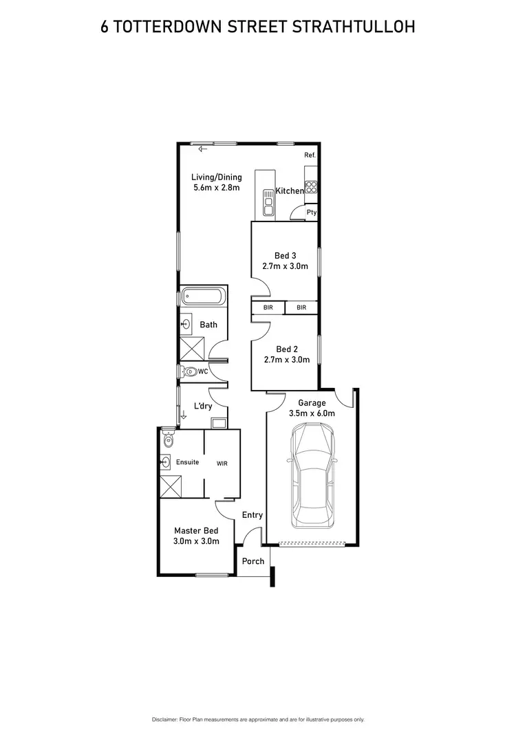 Floorplan of Homely house listing, 6 Totterdown Street, Strathtulloh VIC 3338